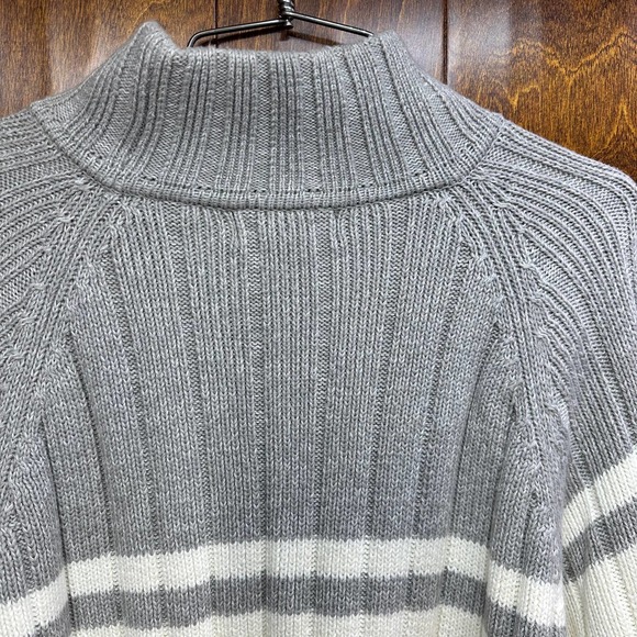 Vintage Reverb Sweater Turtleneck Pullover Gray White Men's 3XL - Picture 5 of 6